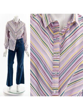 Candy Pastel Stripe Blouse